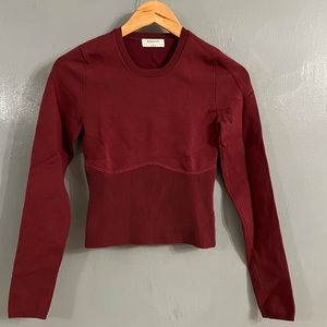 NWOT Aritzia Babaton Sculpt Knit Empire Long sleeve S grapevine
